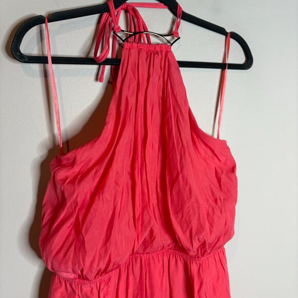 Petal & Pup Dionne Halter Jumpsuit in Flamingo - Picture 3 of 8